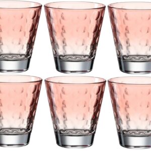 Leonardo Trinkglas Optic Pastell 215 ml, 6 Stück, Rot