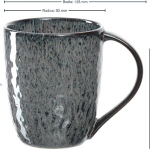 Leonardo Cappuccinotasse Matera 430 ml, 6 Stück, Anthrazit